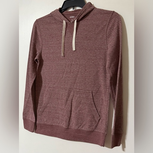 Sonoma Women's Burgundy Striped Hoodie - Picture 2 of 4